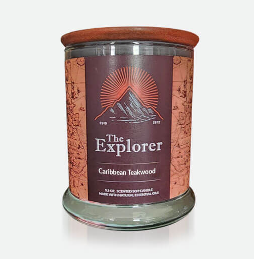 Caribbean Teakwood Single Wick Candles hover