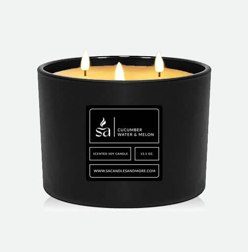 Cucumber Water & Melon Three Wick Candles hover
