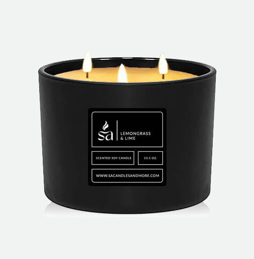 Lemongrass & Lime Three Wick Candles hover