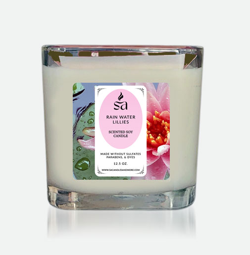 Rain Water Lillies 2 Wick Candles