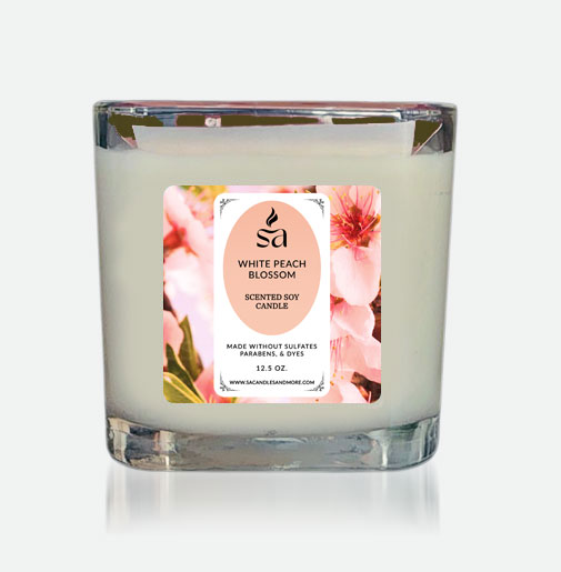 White Peach Blossom 2 Wick Candles hover